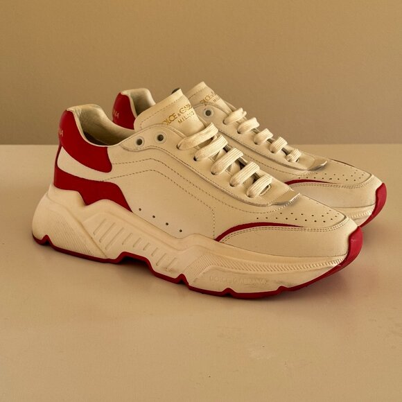 Dolce & Gabbana Daymaster Low 'White Red' sneakers trainers Men’s 8 US (UK 7) - Picture 1 of 10